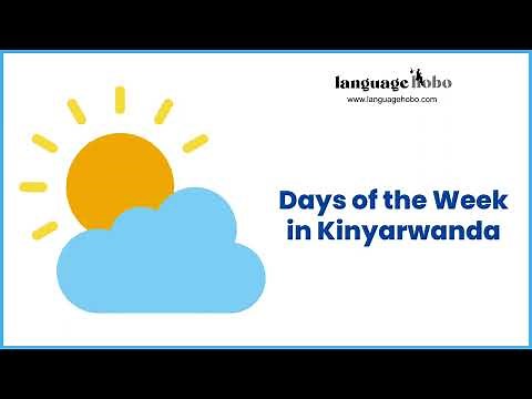 Learn the Days of the Week (Iminsi y'icyumweru) in Kinyarwanda - with audio