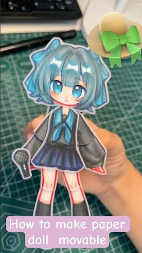 How to make movable paper doll #paperdoll #paperdollcraft #hangingpaperdoll #movablepaperdoll