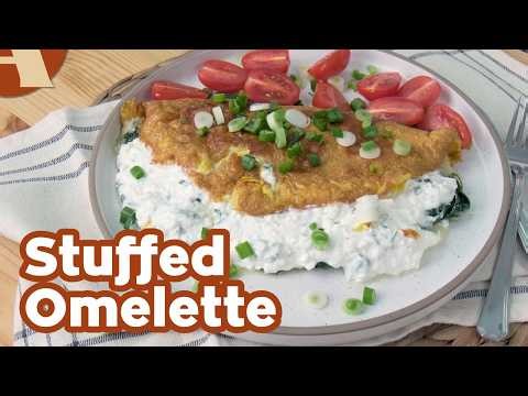 Αφράτη Ομελέτα με Σπανάκι & Τυρί Cottage | Fluffy Omelette with Spinach & Cottage Cheese