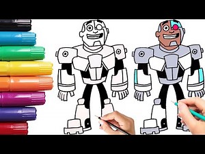 How to Draw Cyborg | Teen Titans GO
