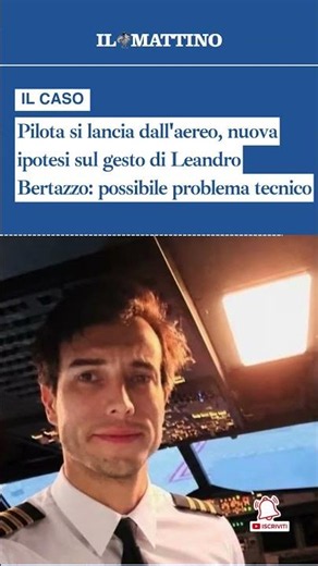 Pilota si lancia dall'aereo, nuova ipotesi sul gesto di Leandro Bertazzo: possibile problema tecnico