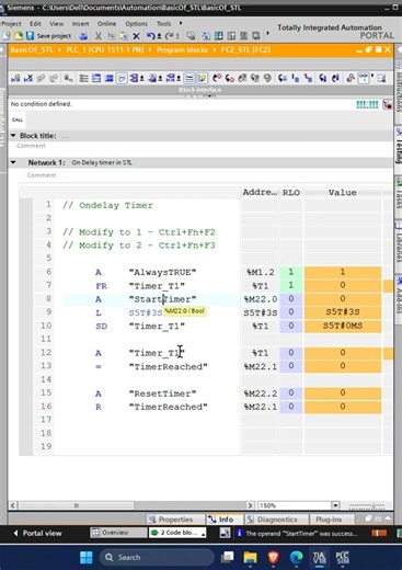 STL On-Delay Timer (TON) Demonstration | Siemens PLC Tutorial