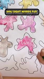 A simple yet engaging activity, fun and interesting way to introduce sight words. Method: I just drawn a water splash image on paper, in each splash wrote one sight word with white so that kid can’t be seen but when it is painted with water paints it visible. This happen because paper absorbs the paint but crayon leaves the water doesn’t absorbs that is why we a see the words. #save and try it with your kids 🧒🏻 For more learning ideas follow us @mommys_cleversprouts LIKE | COMMENT | SHARE #kid