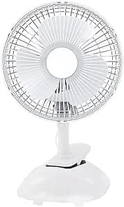 6 inch 2 speed-Adjustable Tilt, 2 in 1 clip and table fan Personal Clip On Fan plug in clip fan For The Home, Office, Dorm White color Fan