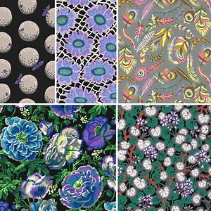 Here’s a peek at what’s coming in September from #KaffeFassettCollective! The foundation of these designs is something new for Kaffe; a high-contrast, black and white color story. Inspired by Kaffe’s workshop students from all over the world, this color story adds sharp excitement to a project! ✨Shipping begins in September. Quilts 📸: Bordered Diamonds and Contrast Diamonds, both designed by Kaffe Fassett Studio and available as free projects in September on freespiritfabrics.com! 👉Tap the lin