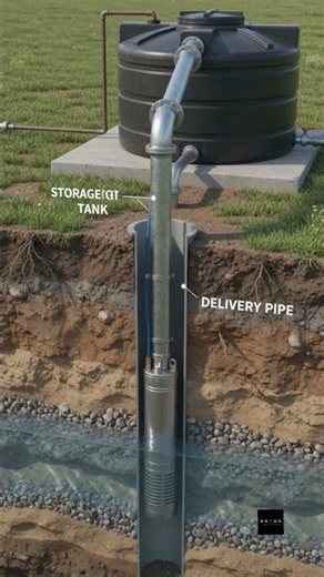 How a Submersible Borewell Pump Works | Engineering Cutaway Explained 💧⚙️
