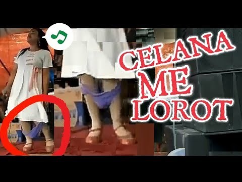 VIDEO LUCU CELANA MELOROT DI PANGGUNG dangdut 😁