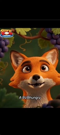 The Hungry Fox & the Grapes 🍇 | Moral Story Cartoon | Kids Short