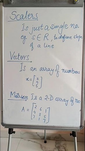 Scalers, Vectors and Matrices #maths