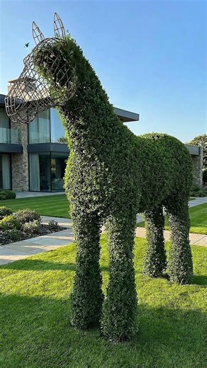 Incredible Horse Topiary Making | Living Plant Sculpture 🌿🐎