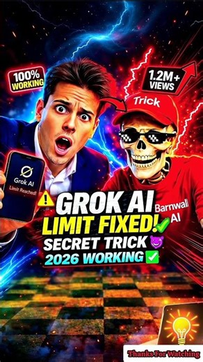 Grok AI Limit Reached? 😳 Fix in 10 Sec 💀 (2026 Working Trick)