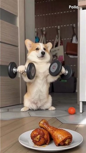 💪🐶 “The Super Dog Doing Push-Ups! 🐾✨” #emotionalanimals #aistories