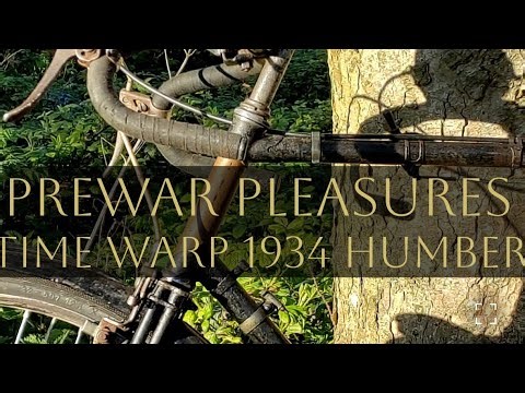 Prewar Time warp! 1934 Humber Sports vintage 3-speed bicycle. First ride. Walkaround. Patina!