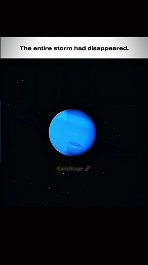 Neptune's Great Dark Spot #KurioScope #GreatDarkSpot #Neptune #Storm #FastestStormInSolarSystem