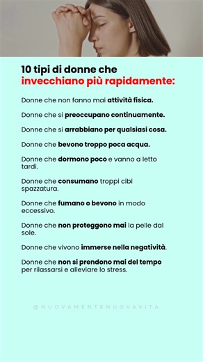 10 tipi di donne che invecchiano più rapidamente: | Nuova Mente - Nuova Vita