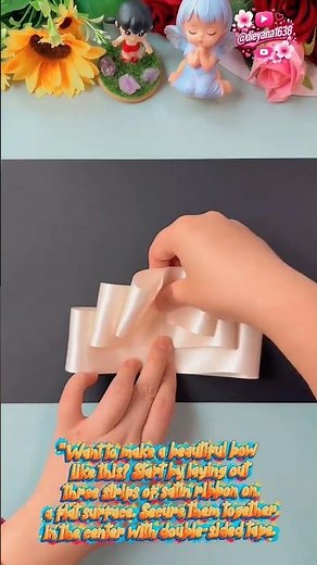 DIY Elegant Satin Ribbon Bow Tutorial - Easy No-Sew Method