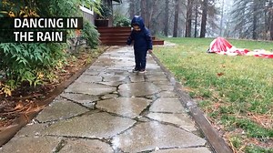 This toddler isn't going to let a little rain stop his dance moves! Catch more of the laughs with all new comedy segments on Weather Gone Viral, TONIGHT at 9/8c. | The Weather Channel Originals