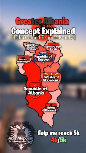 Greater Albania Concept Explained | #mapper #history #mapping #europe #albania #map #education