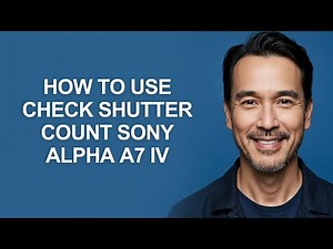 How to Use Check Shutter Count Sony Alpha A7 Iv - KevinHowTo