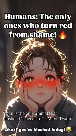 The embarrassment reflex only humans have 🔥 #facts #science #shorts