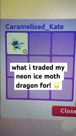 i traded my no potion neon ice moth dragon in adopt me! ✨✨ #adoptme #roblox #trading #pets 🌸