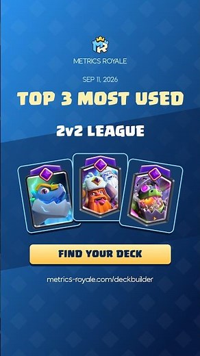 TOP 3 Most Used 2v2 League Decks 👑 Clash Royale