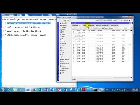 Mikrotik port forwarding - DMZ on Mikrotik Router - how to configure port forwarding on mikrotik