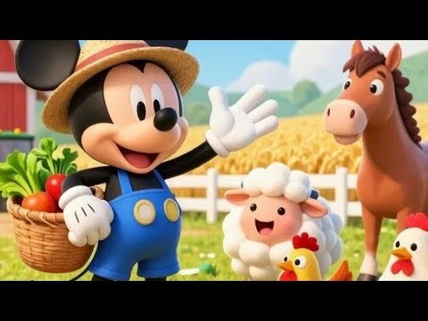 Mickey Mouse’s Fun Day at Old MacDonald Farm! 🐄🌾 | Farm Animals Adventure for Kids