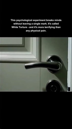 White Torture: The Most Cruel Psychological Experiment Ever