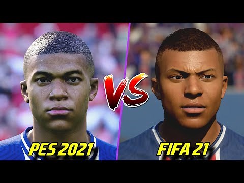 🔥 PES 2021 vs FIFA 21 | TOP 100+ Famous Player Faces Comparison Ft. Messi, Ronaldo, Neymar, Mbappe,