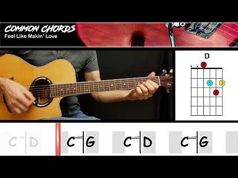 Feel Like Makin' Love - Bad Company | EASY GUITAR LESSON | Scrolling Chords & Lyrics