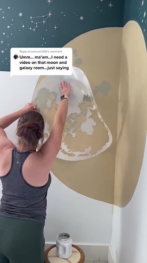 DIY Moon and Stars Wall Stencil Painting Tutorial