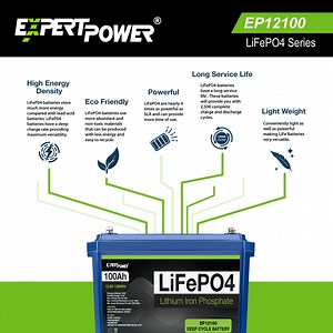 12V 100Ah LiFePO4 - EP12100