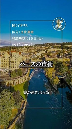 バースの市街【英国】