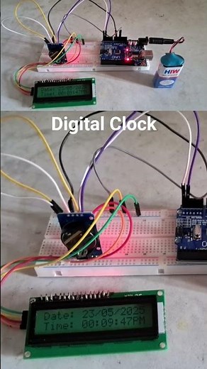 Digital Clock using Arduino Uno #arduinoproject #programming #16x2lcd #diy