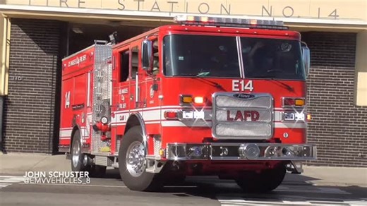 John Schuster on Instagram: "LAFD *NEW* Engine 14 is seen here responding to a medical call. @losangelesfiredepartment @joinlafd @piercemfg @lafd14 #losangelesfire #lafd #losangelesfiredepartment #engine14 #theranch #piercemfg #piercearrowxt #pumper #fireengine #firetruck #emvvehicles_8 #fire #firefighter #southcentral #losangeles #california #socal #southerncalifornia"