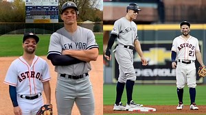 The NFL tribute to Jose Altuve and Aaron Judge's height difference