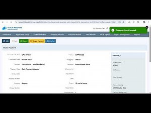 Project Management demo of Multi Techno ERP Software