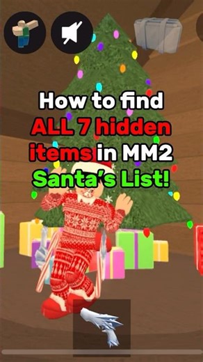 How to find ALL 7 HIDDEN ITEMS IN MM2 SANTA’S LIST!🎅🏻