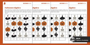 Halloween Pre-Algebra Differentiated Worksheets