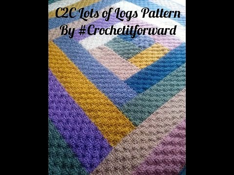 How to Crochet C2C Lots of Logs Pattern | C2C Afghan | C2C Pattern | Corner to Corner | JAYG