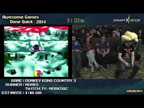 Donkey Kong Country 3 :: SPEED RUN (0:52:47) by MorKs #AGDQ 2014