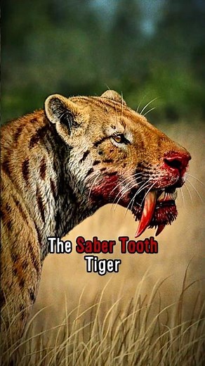 How Did Smilodon Become Extinct on Earth? 😨 #sabertoothtiger