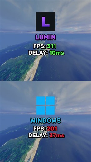 Minecraft Lumin vs Windows Flight Test 066 #Shorts