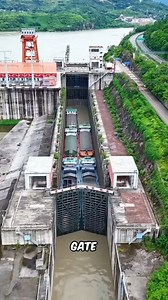 Boats pass through dams using navigation locks — giant water elevators that raise or lower them to the other side. #Engineering #fblifestyle #HydraulicPower #BoatLock #SmartDesign | Facts Wiki