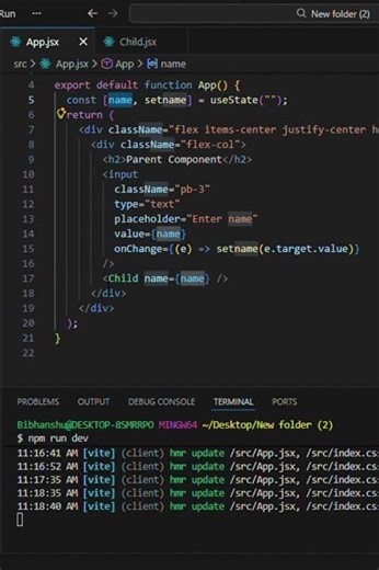 React Props Explained in 30 Seconds 🤯 | Parent to Child Data Flow #react #reactjs #shorts #coding