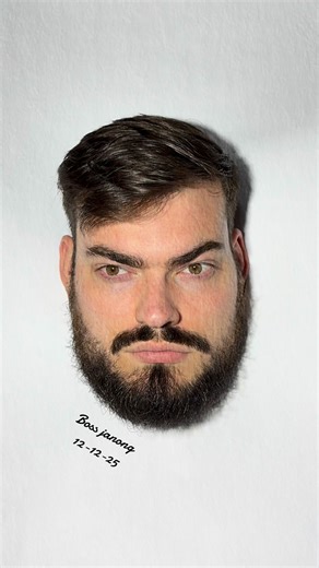 Boss Janong on Instagram: "“How to realistically paint the face of a man with a beard.”🎨❤️"