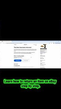 Learn how to return an item on eBay step by step. #ebayseller #ebayreseller #ebay #ebaybyzaidi
