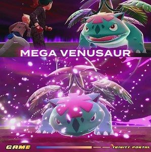 Mega Venusaur Rogue Mega Evolution Battle This Mega Venusaur is fast, it can run leap and long range attack like vine whip, bullet seed, charged solar beam and wide range poison attack. You need to avoid and destroy all the seed he planted throughout the field if not it will absord all and charge up a very painful solar beam attack! #pokemonlegendsza #pokemon #plza #pokemoncommunity | Trinity Portal