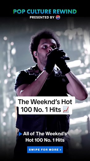 #TheWeeknd has smashed the Billboard charts with seven No. 1 hits. 📈 Swipe ⬅️ to view his career highlights in this Pop Culture Rewind.